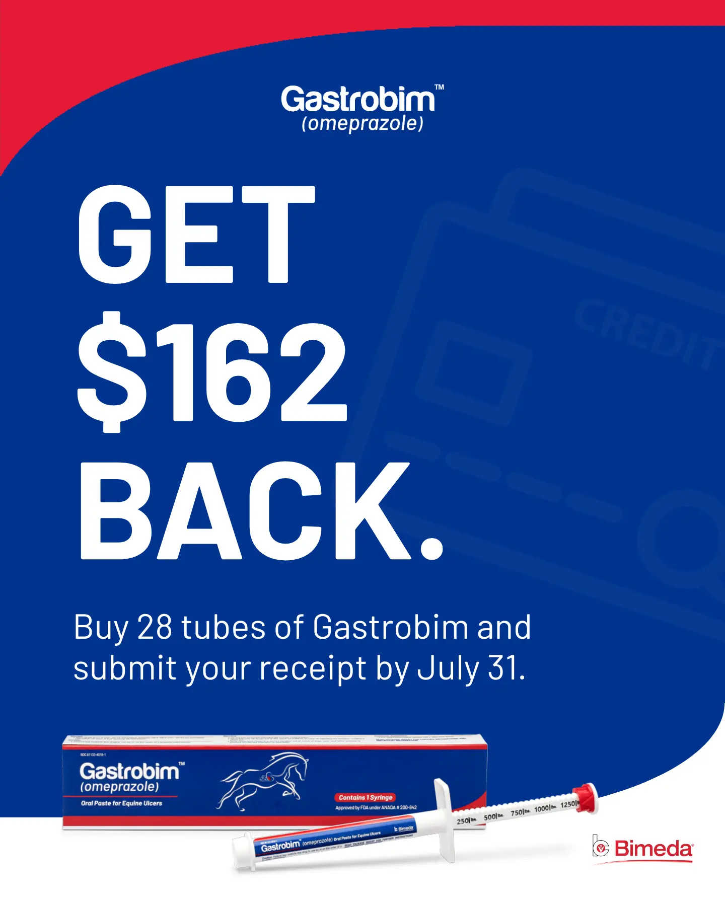 Click the image to submit your receipts gastrobim $162 rebate when you buy 28 tubes
